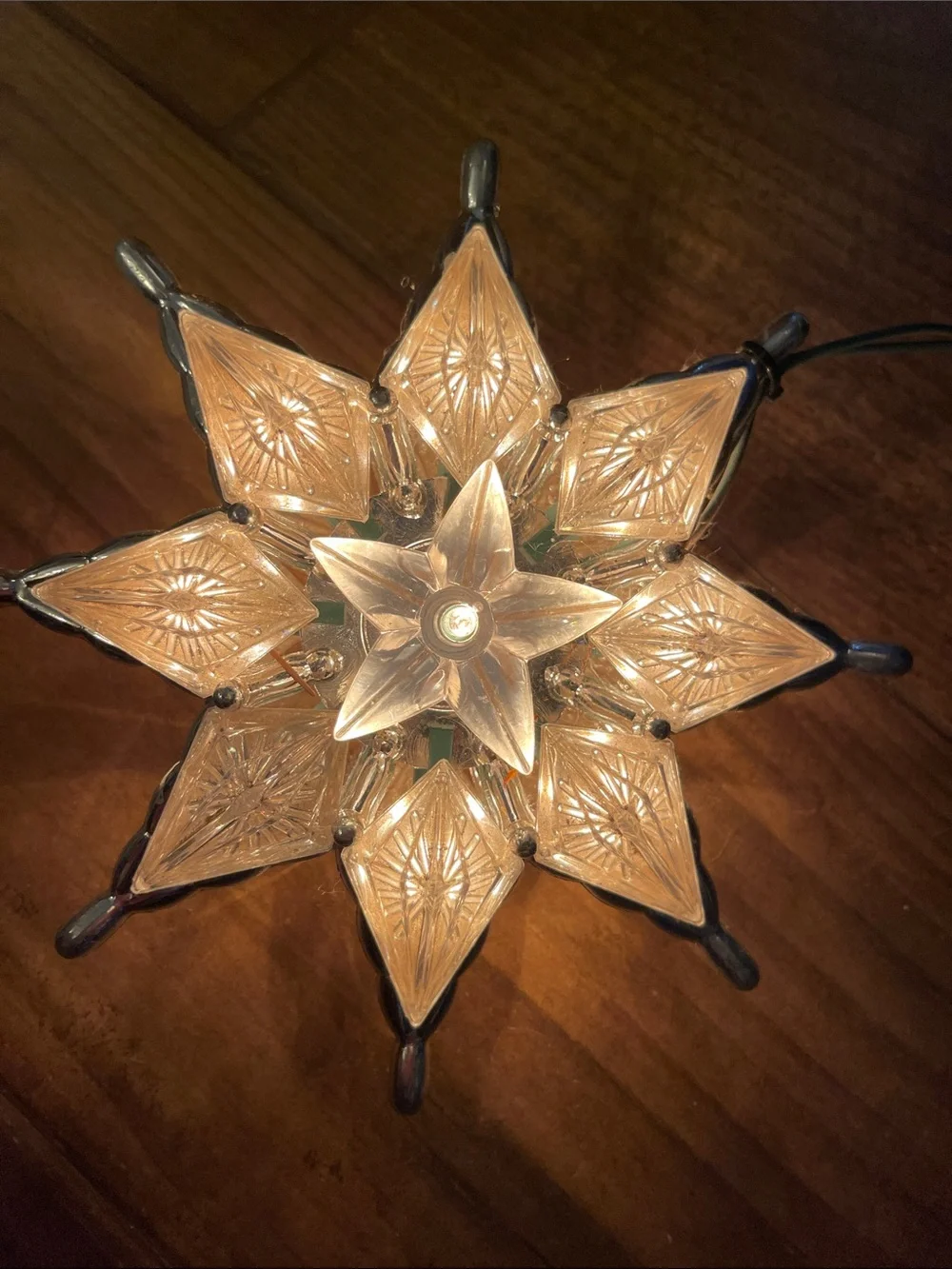 Holiday 7.5” Star Light Ornament - Clear/White